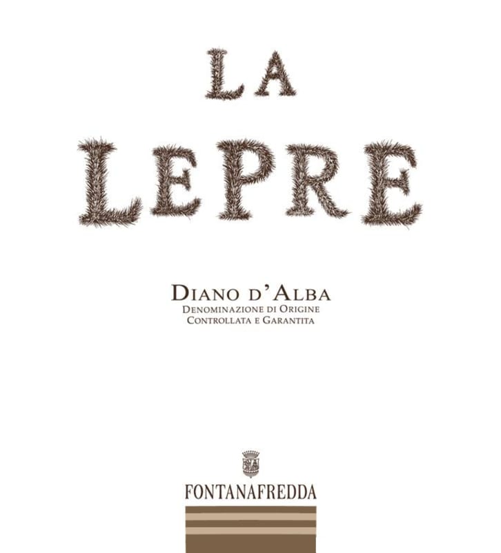 Fontanafredda Diano d'Alba La Lepre 2016 Front Label