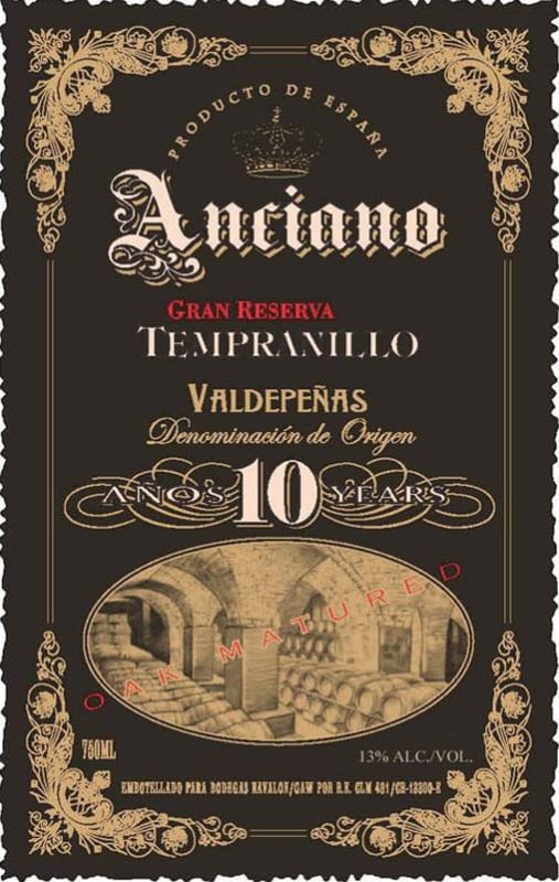 Bodegas Navalon Anciano Aged 10 Years Gran Reserva Tempranillo 2002 Front Label