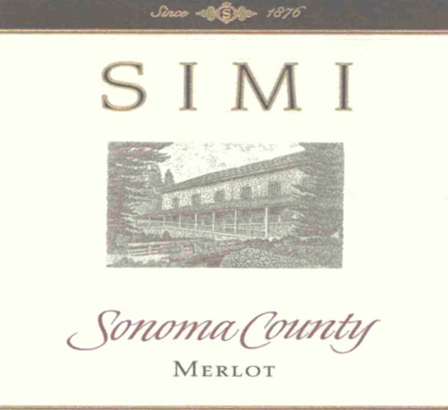 Simi Sonoma County Merlot 2007 Front Label