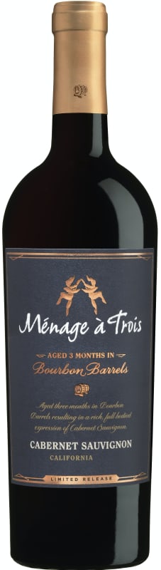 Menage a Trois Bourbon Barrel Cabernet Sauvignon 2020 Front Bottle Shot