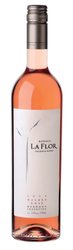 Pulenta La Flor Malbec Rose 2018 Front Bottle Shot