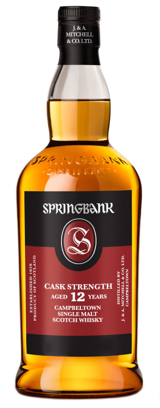 Springbank 12 Year Cask Strength (2021 Bottling) Single Malt Scotch Whisky Front Bottle Shot