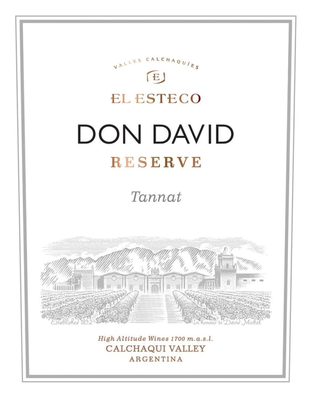 El Esteco Don David Reserve Tannat 2016 Front Label
