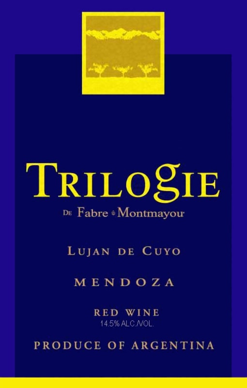 Fabre Montmayou Trilogie 2016 Front Label