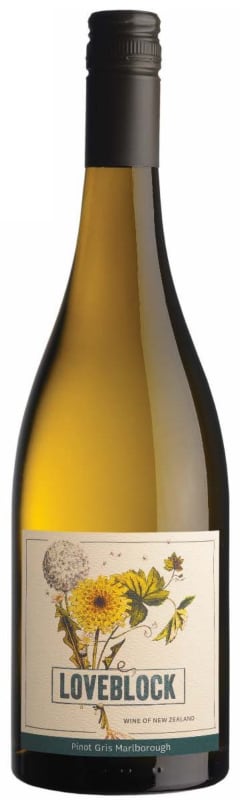 Loveblock Pinot Gris 2020 Front Bottle Shot