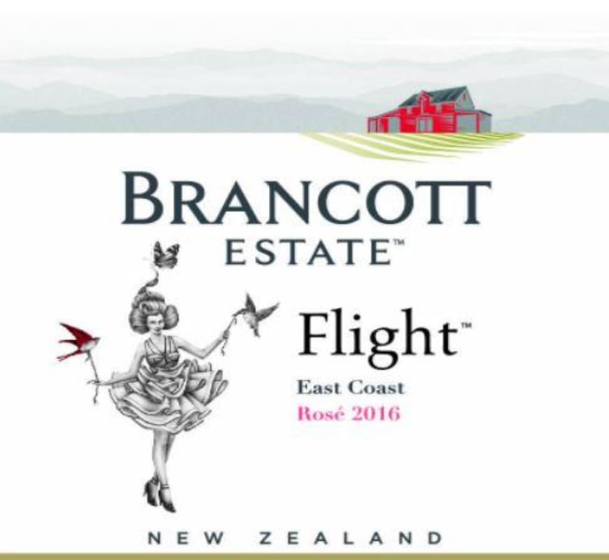 Brancott Flight Rose 2016 Front Label