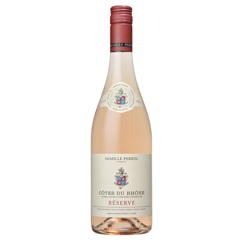 Famille Perrin Reserve Cotes du Rhone Rose 2021 Front Bottle Shot