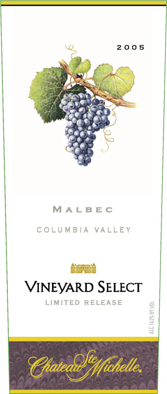 Chateau Ste. Michelle Limited Release Malbec 2005 Front Label