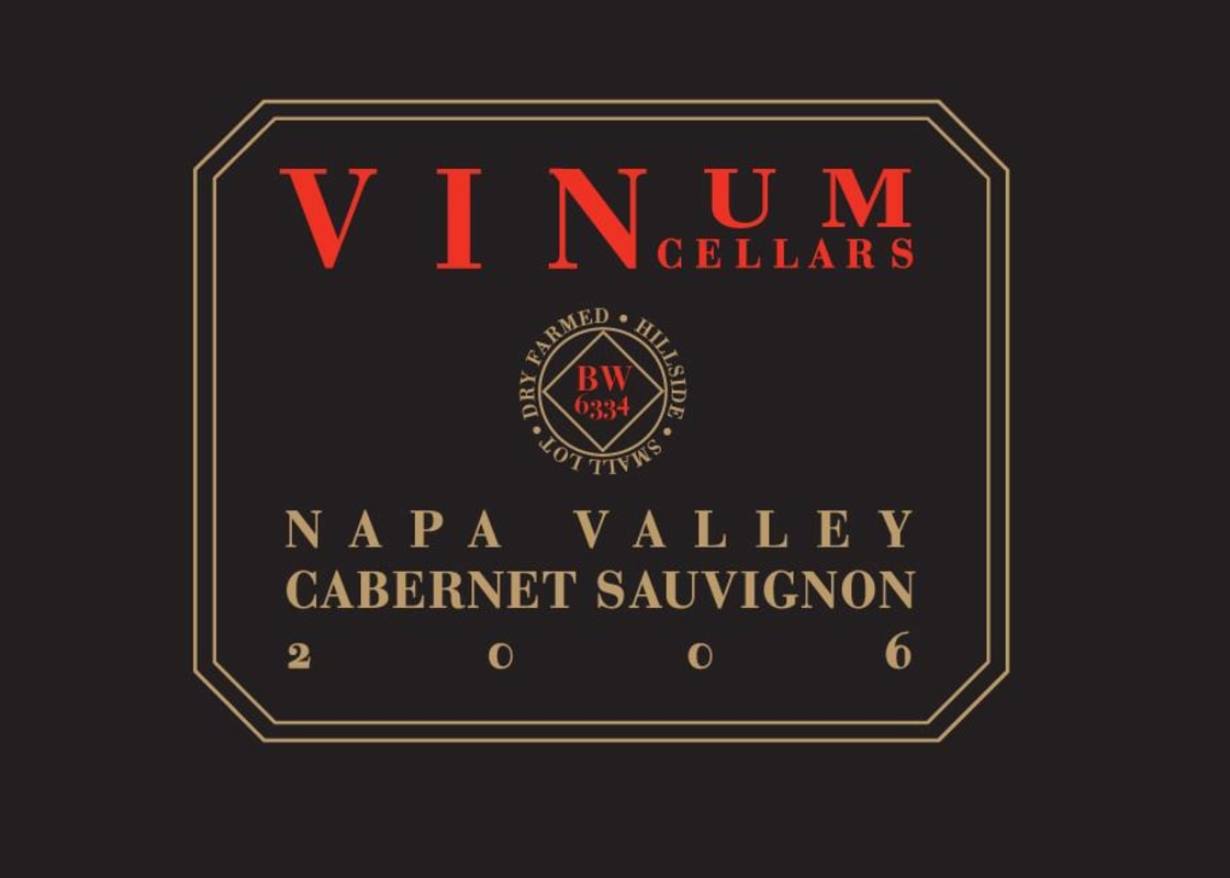 Vinum Cellars Napa Valley Cabernet Sauvignon 2006 Front Label