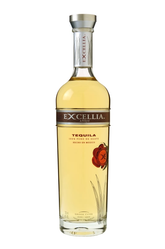 Excellia Anejo Tequila Front Bottle Shot