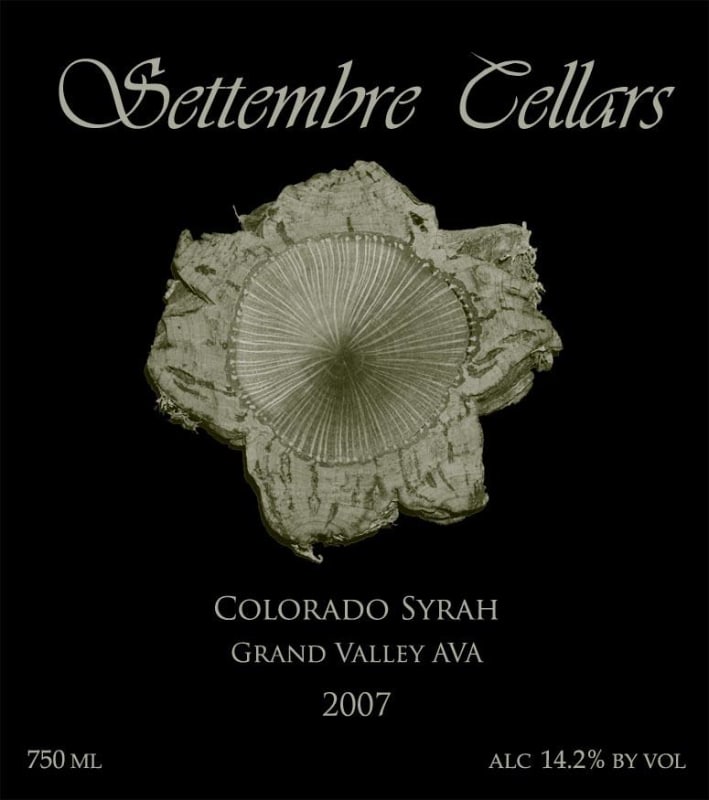 Settembre Cellars Syrah 2007 Front Label