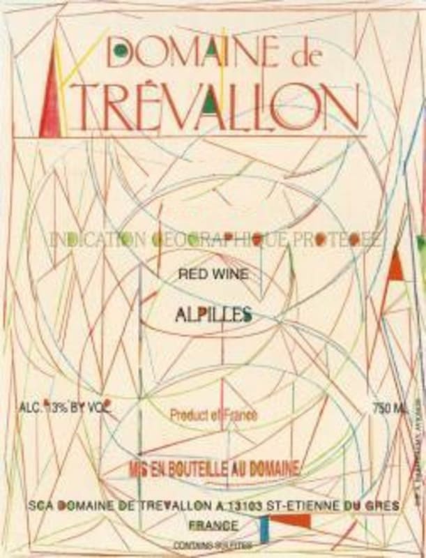 Domaine de Trevallon Alpilles Rouge 2016 Front Label