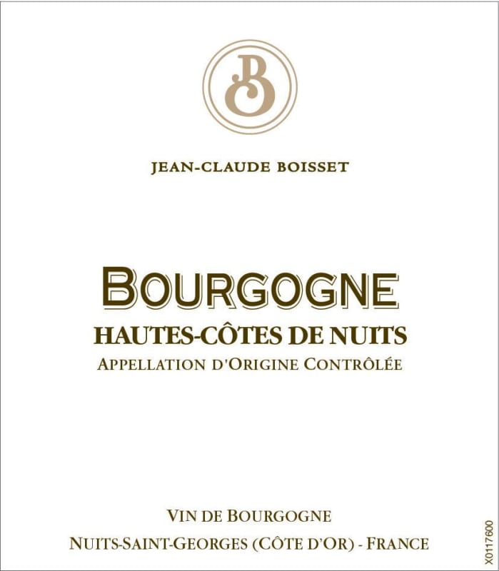 Jean-Claude Boisset Bourgogne Hautes-Cotes de Nuits Blanc 2012 Front Label