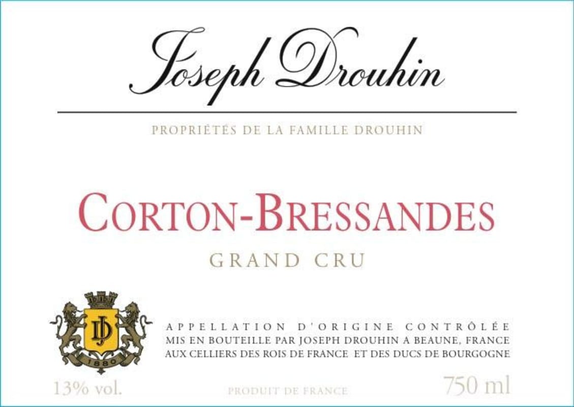 Joseph Drouhin Corton Bressandes Grand Cru 2013 Front Label
