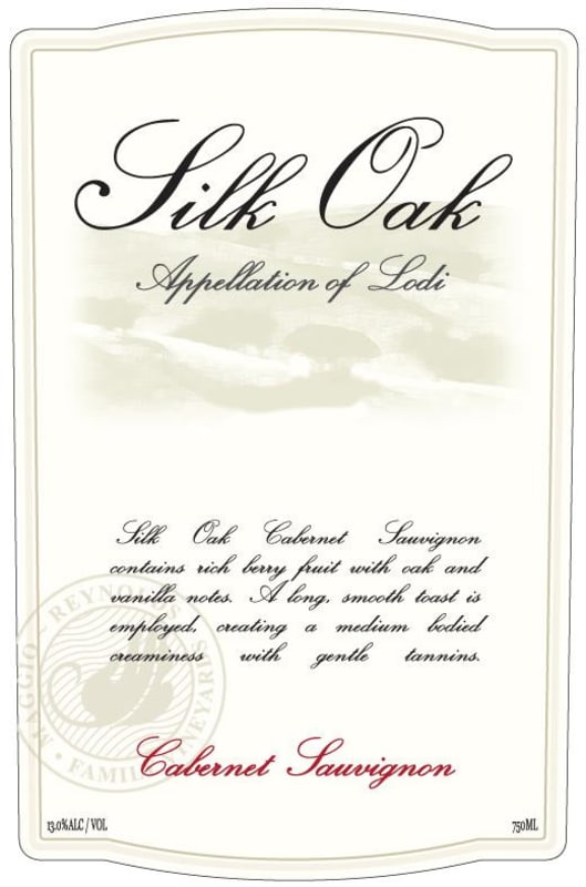 Silk Oak Cabernet Sauvignon 2016 Front Label
