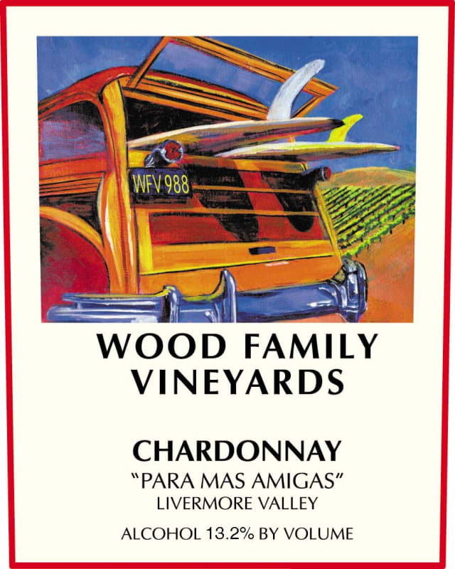 Wood Family Vineyards Para Mas Amigas Chardonnay 2011 Front Label