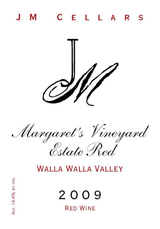 JM Cellars Margarets Vineyard Estate Red 2009 Front Label