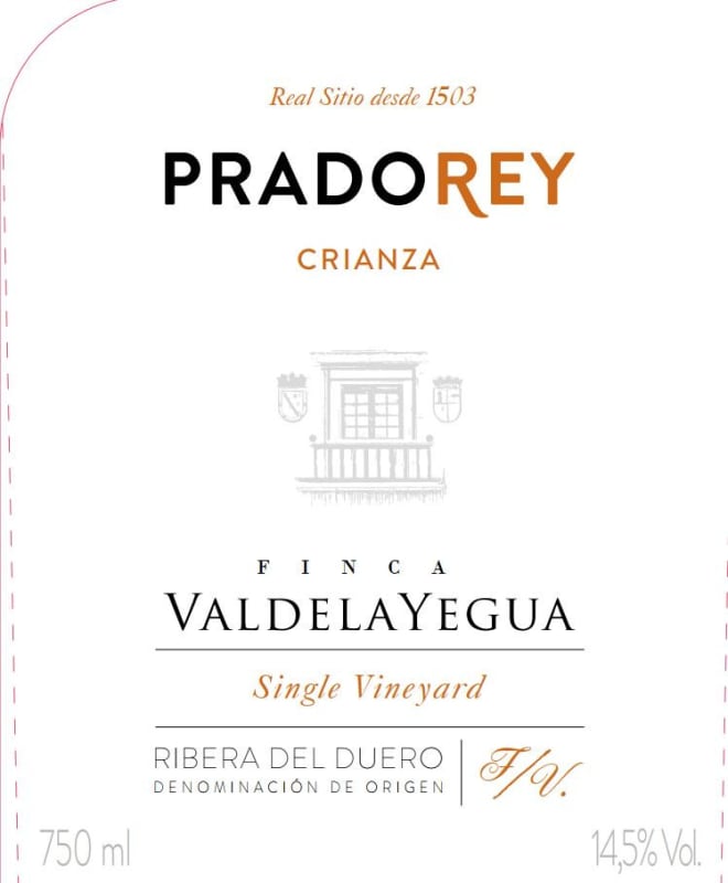 Pradorey Finca Valdelayegua Crianza 2019 Front Label