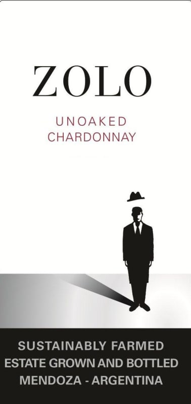 Zolo Unoaked Chardonnay 2017 Front Label