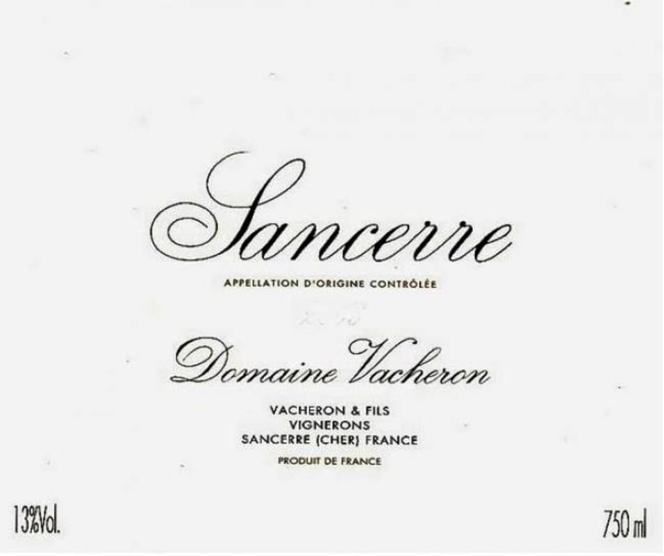 Domaine Vacheron Sancerre Le Paradis 2010 Front Label