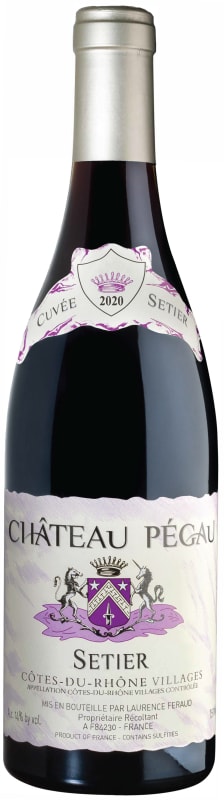 Domaine Pegau Chateau Pegau Cotes du Rhone Villages Cuvee Setier 2020 Front Bottle Shot