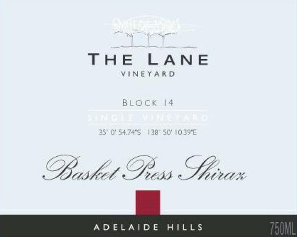 The Lane Block 14 Basket Press Shiraz 2016 Front Label