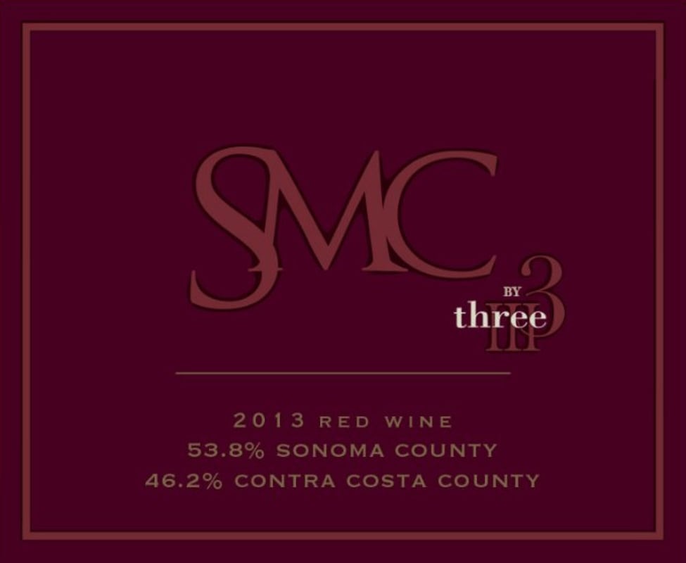Three Wine Company Smc 2013 Front Label