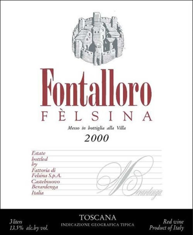 Felsina Fontalloro 2000 Front Label