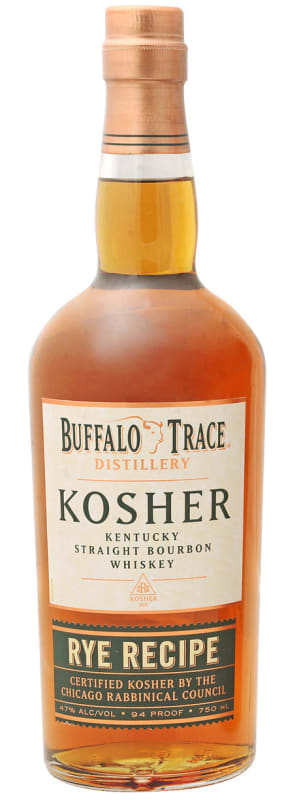 Buffalo Trace Kosher Rye Recipe Whiskey Front Bottle Shot