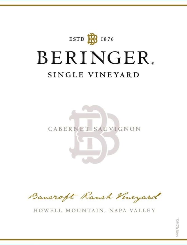 Beringer Bancroft Ranch Cabernet Sauvignon 2011 Front Label