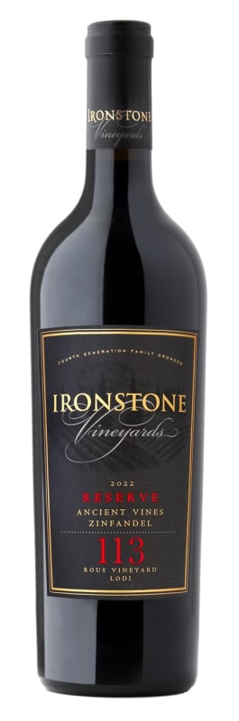 Ironstone Rous Vineyard Reserve Zinfandel 2022 Front Bottle Shot