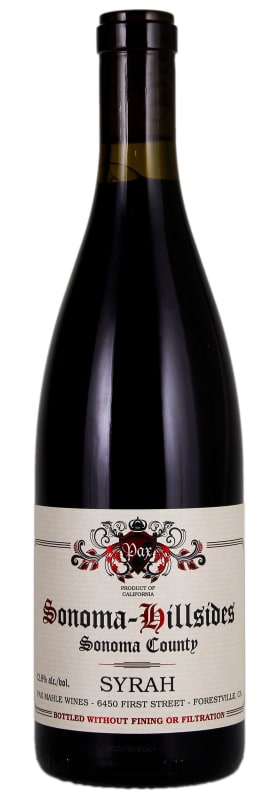 Pax Sonoma Hillsides Syrah 2022 Front Bottle Shot