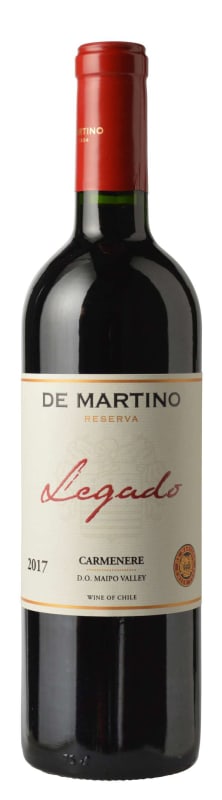 De Martino Legado Carmenere 2017 Front Bottle Shot