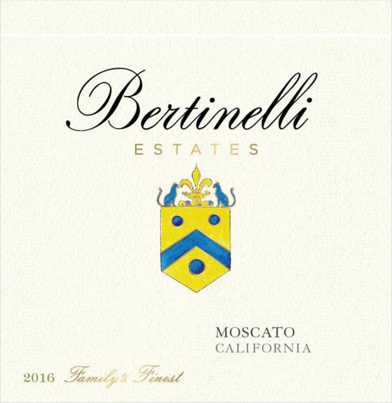 Bertinelli Estates Moscato 2016 Front Label