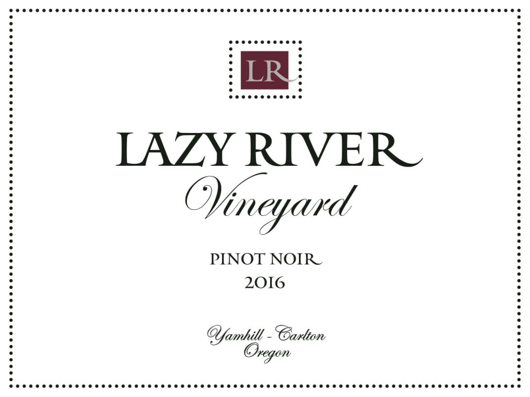 Lazy River Vineyard Pinot Noir 2016 Front Label