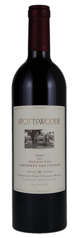 Spottswoode Cabernet Sauvignon 2007 Front Bottle Shot