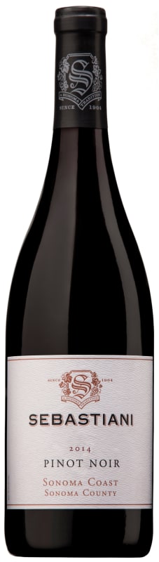 Sebastiani Sonoma Coast Pinot Noir 2014 Front Bottle Shot