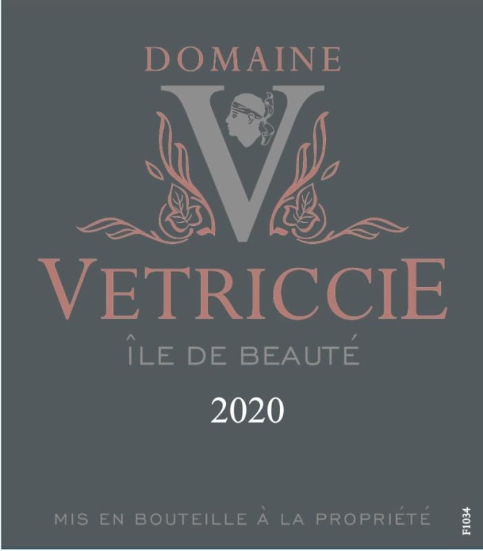 Domaine Vetriccie Ile de Beaute 2020 Front Label