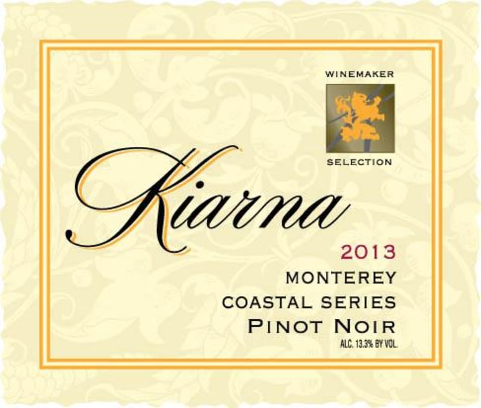 Kiarna Coastal Series Pinot Noir 2013 Front Label