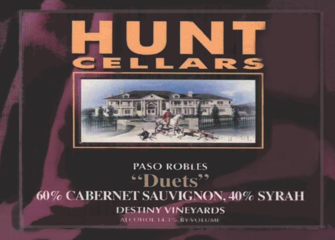 Hunt Cellars Destiny Vineyards Duets Red 2003 Front Label