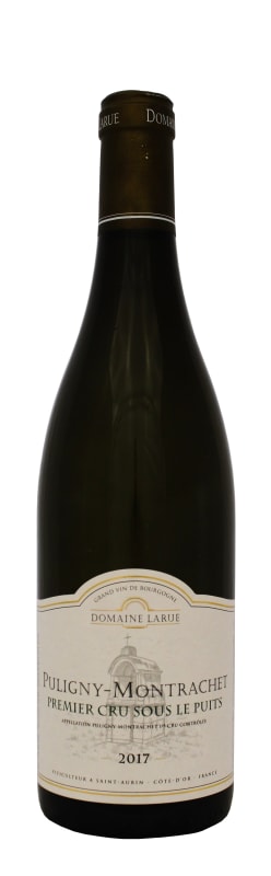 Domaine Larue Puligny-Montrachet Sous Le Puits Premier Cru 2017 Front Bottle Shot