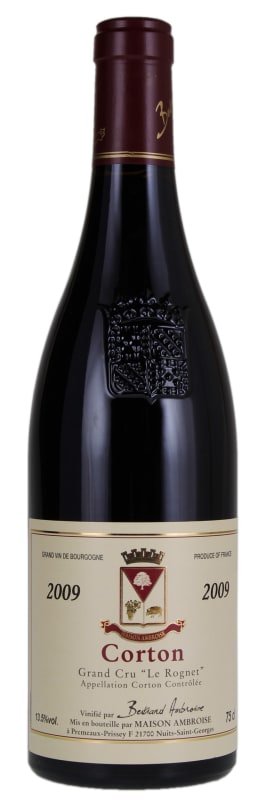 Bertrand Ambroise Corton Le Rognet Grand Cru 2009 Front Bottle Shot