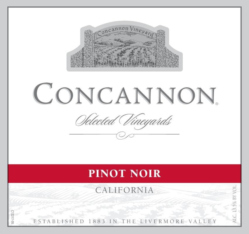 Concannon Selected Vineyards Pinot Noir 2016 Front Label