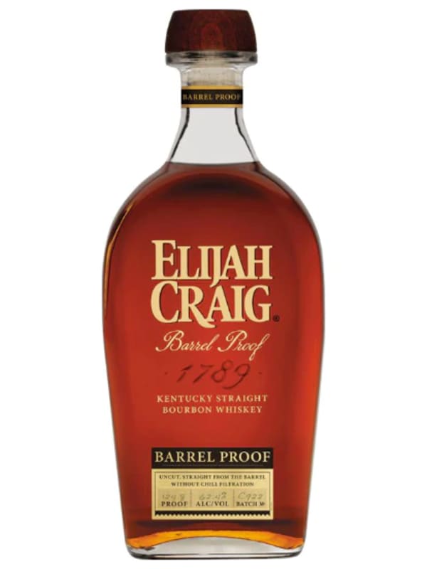 Elijah Craig Barrel Proof Batch #C922 Bourbon Whiskey Front Bottle Shot