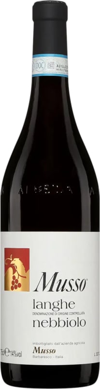Musso Langhe Nebbiolo 2022 Front Bottle Shot