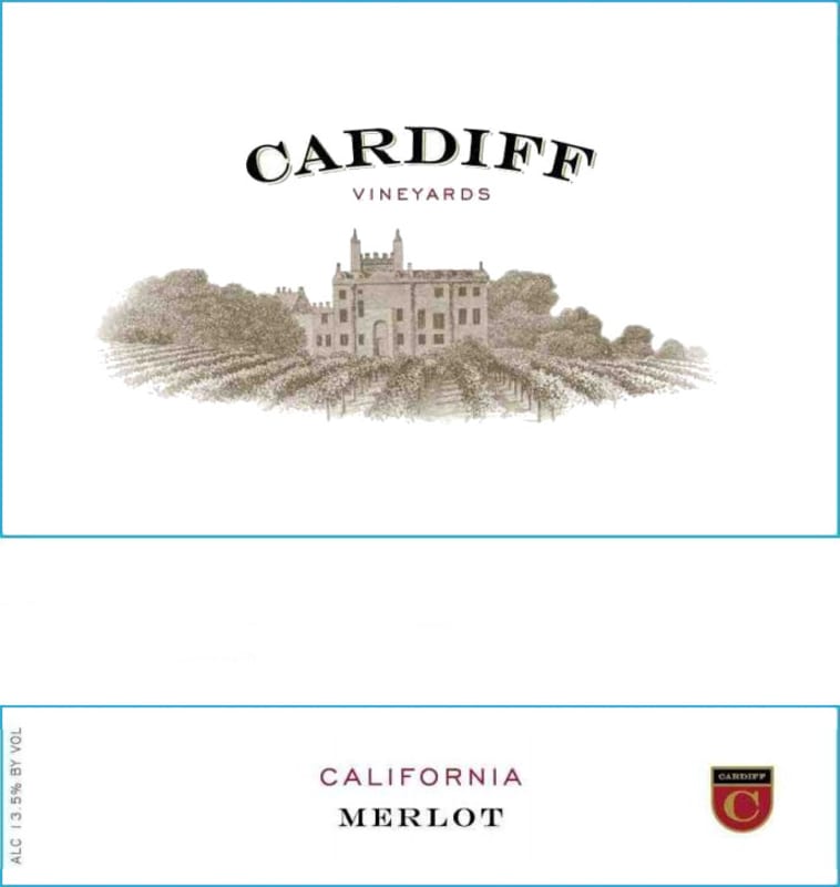 Cardiff Vineyards Merlot 2014 Front Label