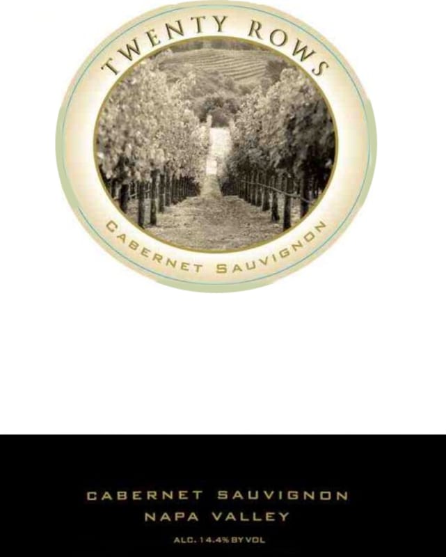 Twenty Rows Cabernet Sauvignon 2007 Front Label