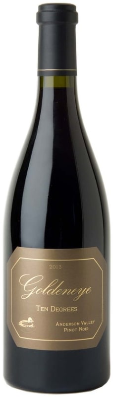 Goldeneye Ten Degrees Anderson Valley Pinot Noir 2013 Front Bottle Shot