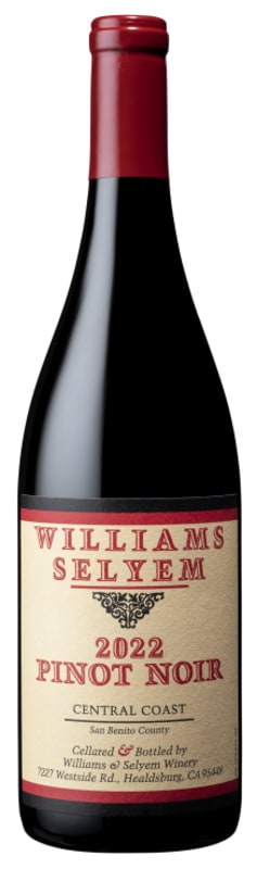 Williams Selyem Central Coast Pinot Noir 2022 Front Bottle Shot