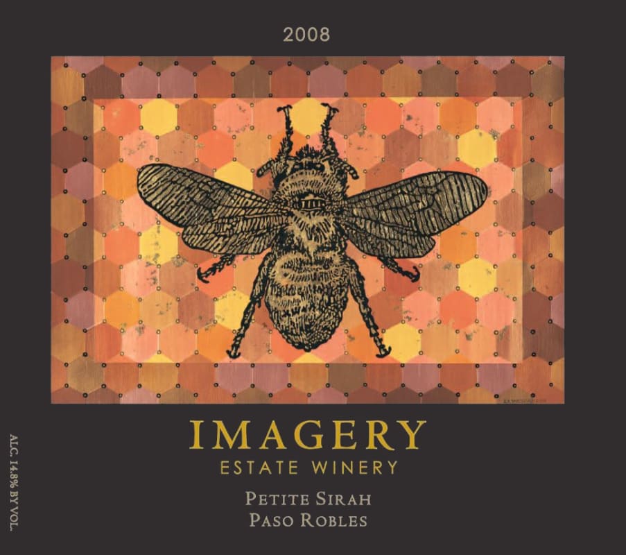 Imagery Estate Winery Petite Sirah 2008 Front Label
